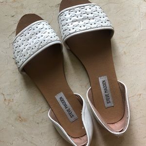 White Steve Madden Flats